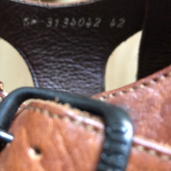 Mephisto Brown Leather Fisherman Sandals main image 6